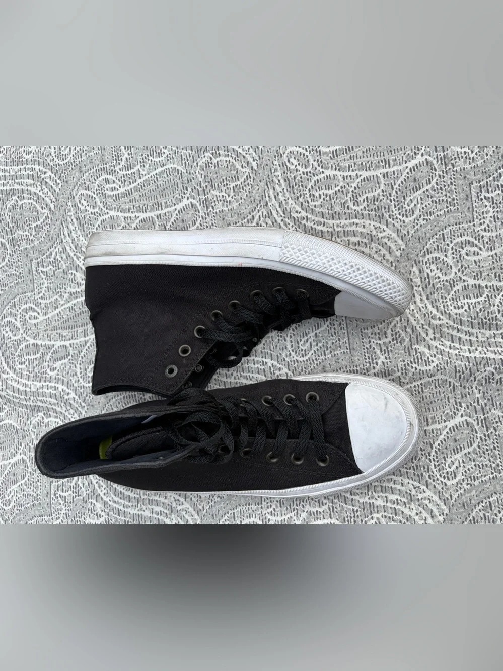 Converse Black Canvas Low-Top Sneakers with White Toe Cap